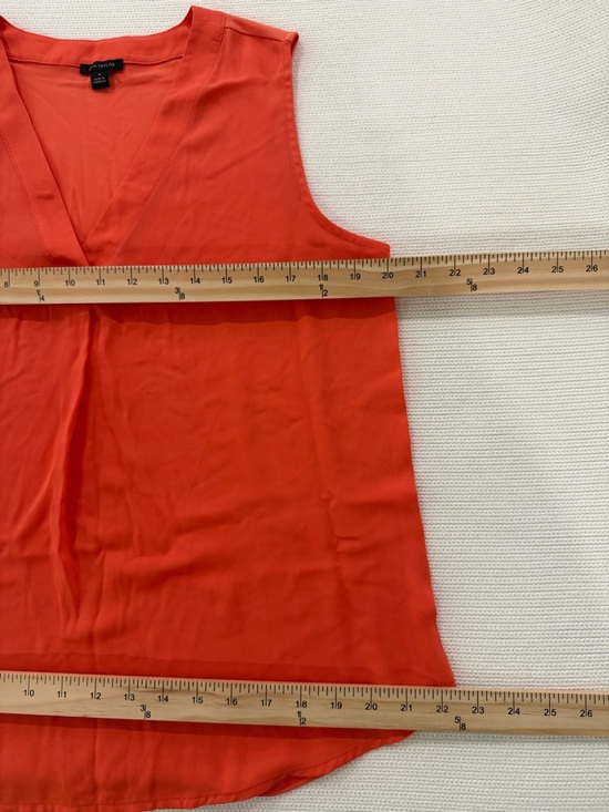 Ann Taylor Coral V-Neck Sleeveless Blouse - Picture 7 of 14